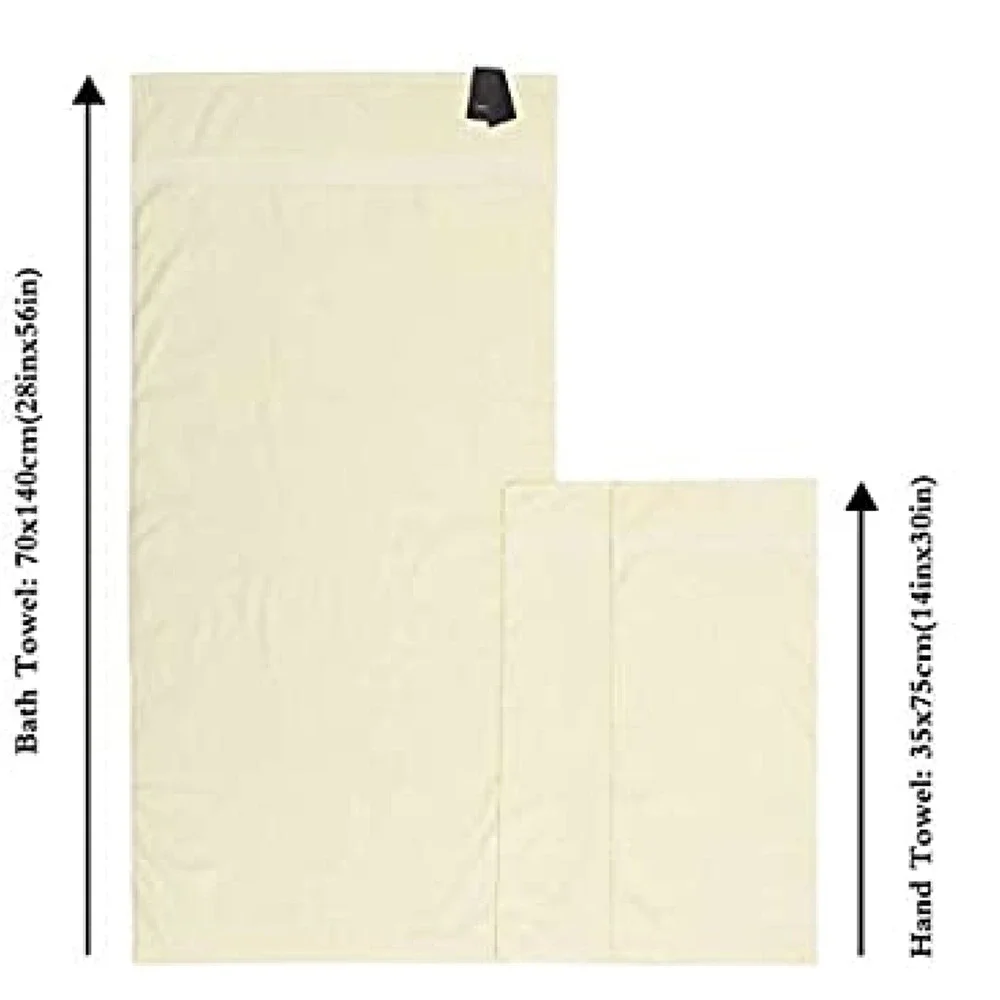 Bath Hand Towel Sets - 100% Cotton Premium Quality 1 Bath & 2 Hand Towels Set
